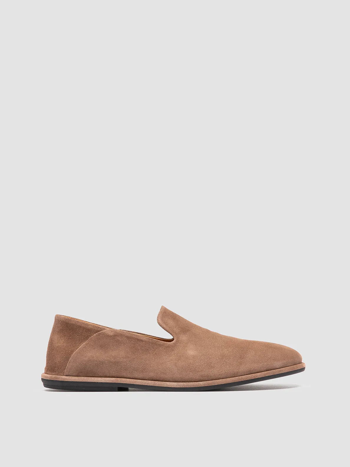MIENNE 001 - Taupe Suede Penny Loafers Soft Finish Step Light