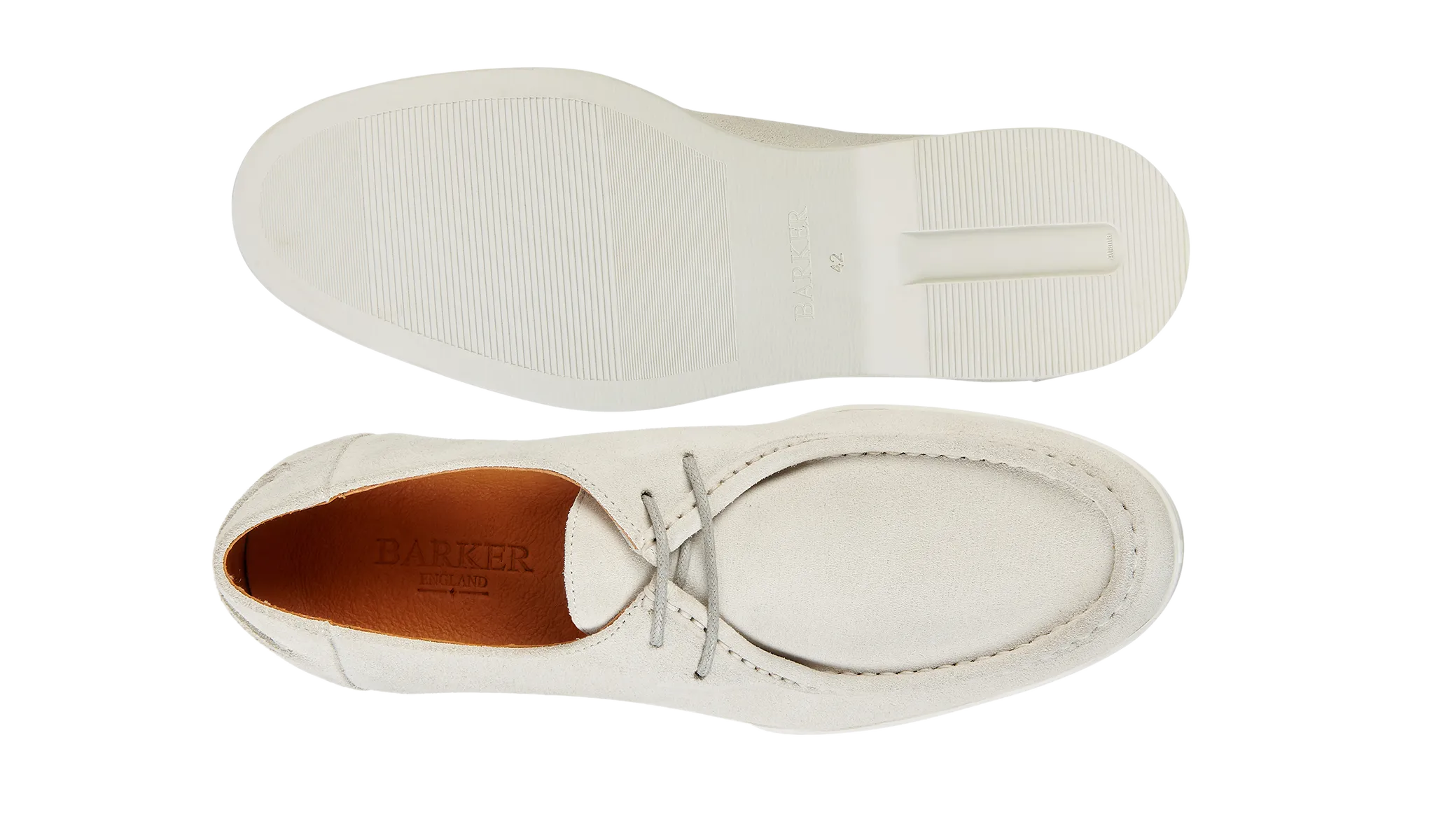 Vigo - White Suede White Sole Quiet Style Office Ready