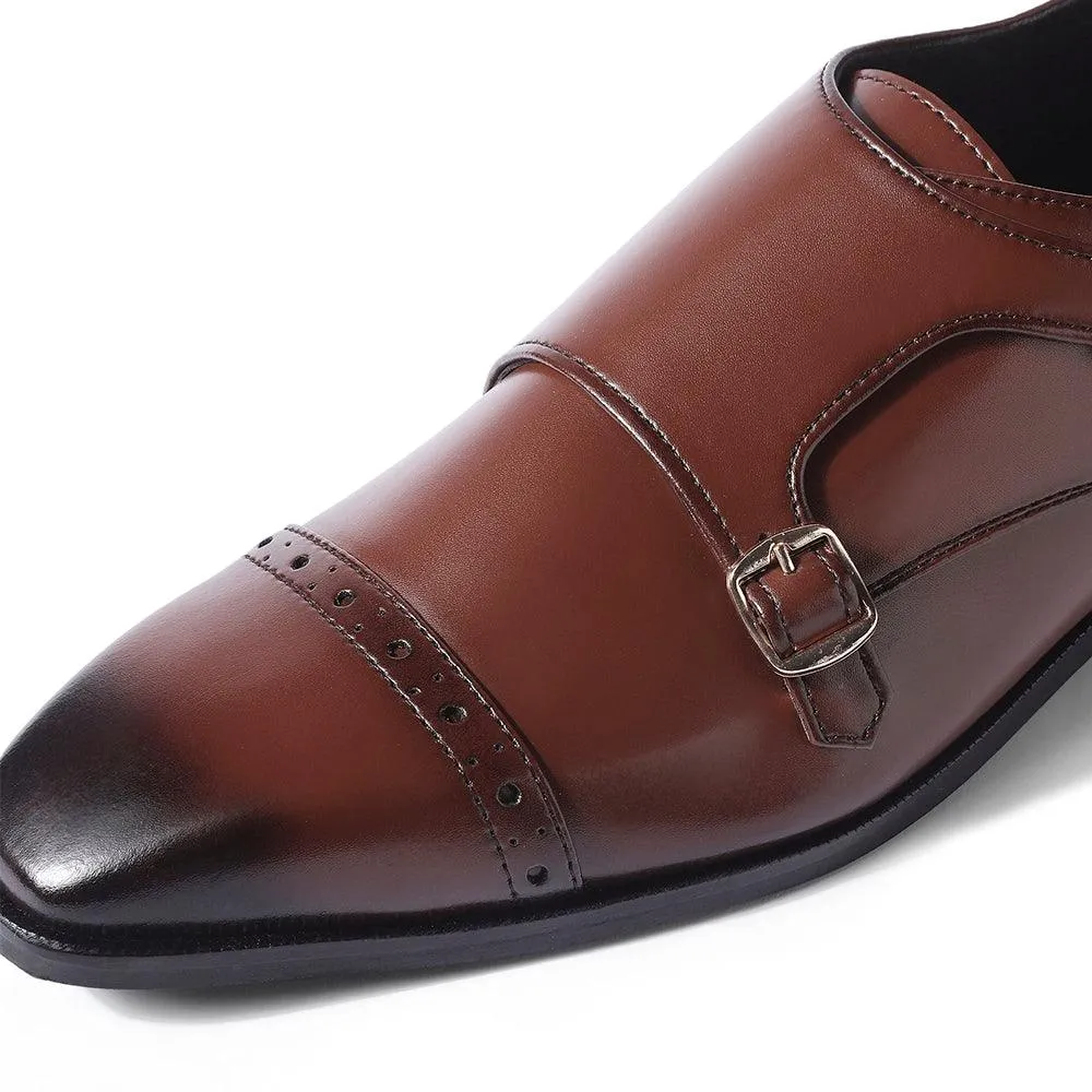 Benjamin - Tan Double Monk Italian Cut Winner Step