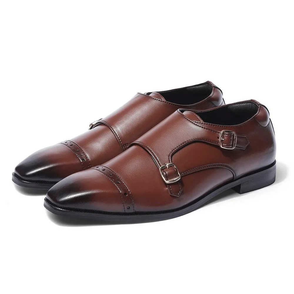 Minimal Stitch Fashion Essential Benjamin - Tan Double Monk