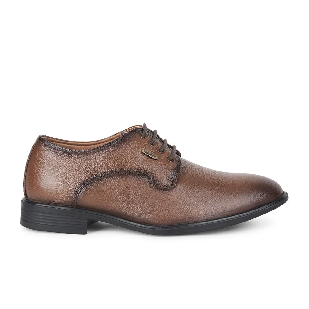 Fortune by Liberty Men LOM-605 Tan Formal Lacing Derby Shoes Easy to Wear Flexible Step Feel