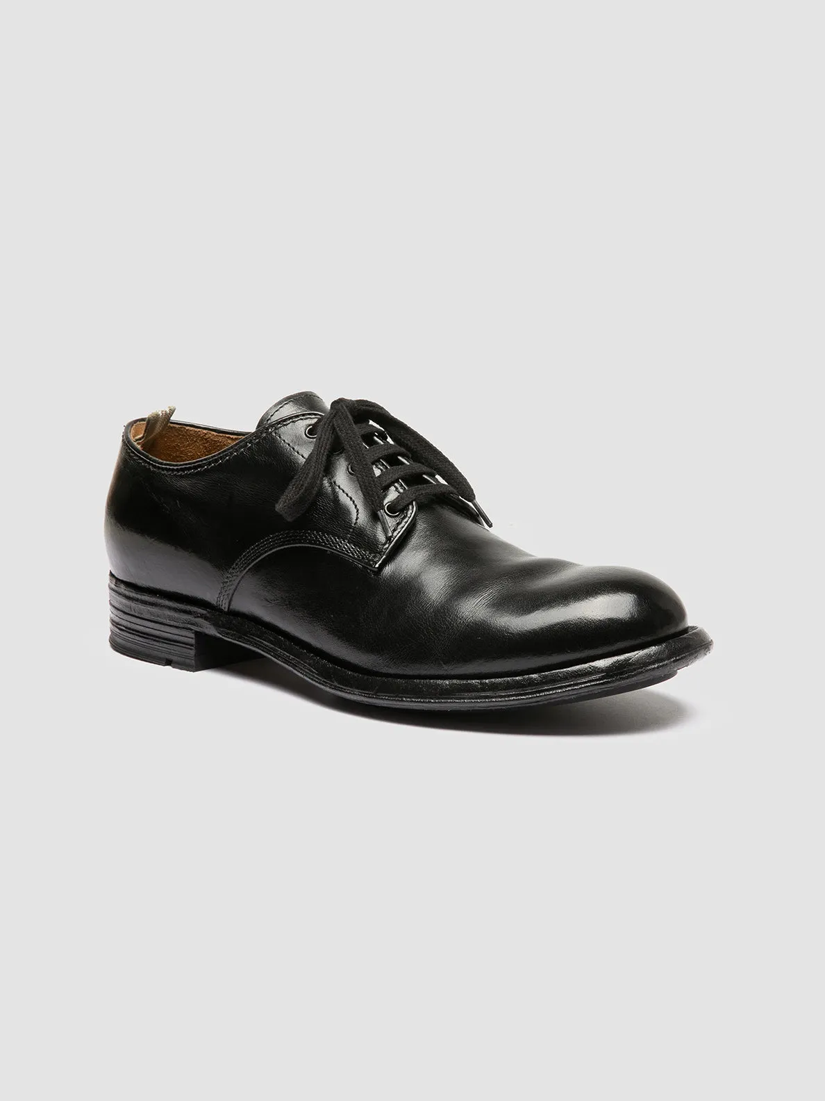 ADMIRAL 007 - Black Leather Derby Shoes Timeless Walk