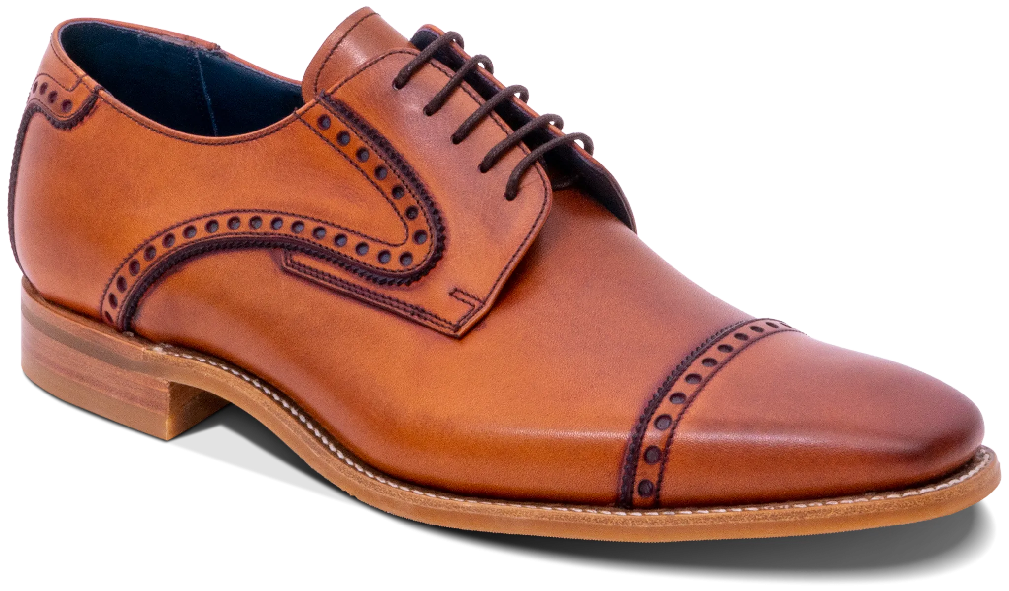 High End Shoes Stewart - Antique Rosewood/ Navy
