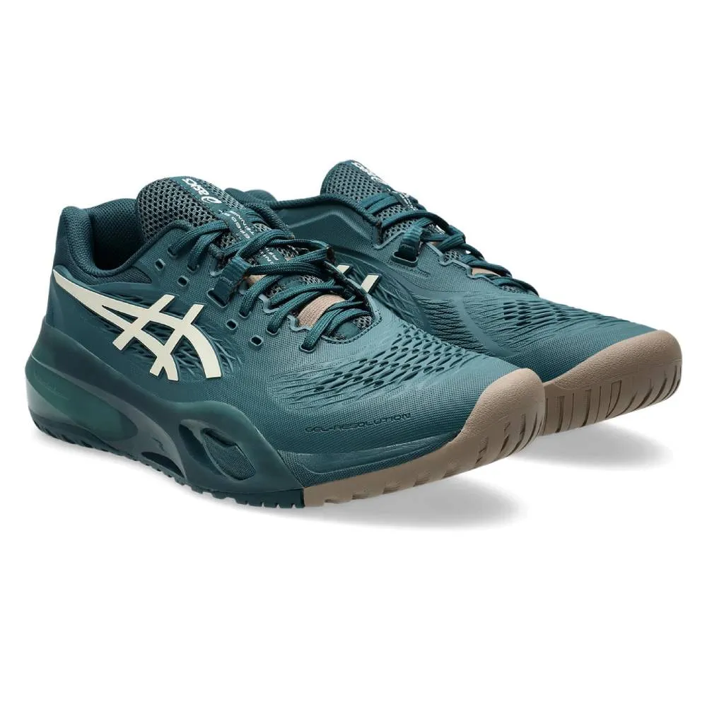 Asics Gel Resolution X Men's Tennis Shoe (Saxon Green/Birch) Comfortable