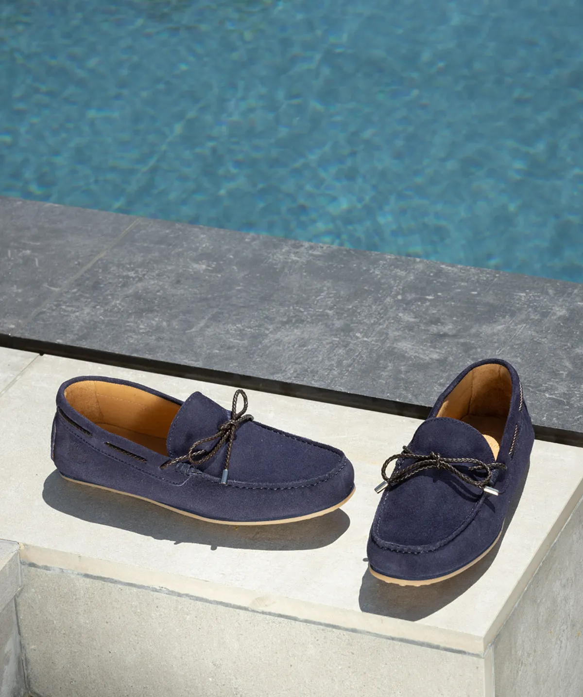Mocassin CANCUN Daim Marine Timeless Fit