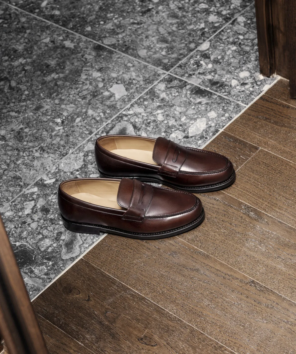 Mocassin COLLEGE 1986 Marron Fonc?? Skin Fresh