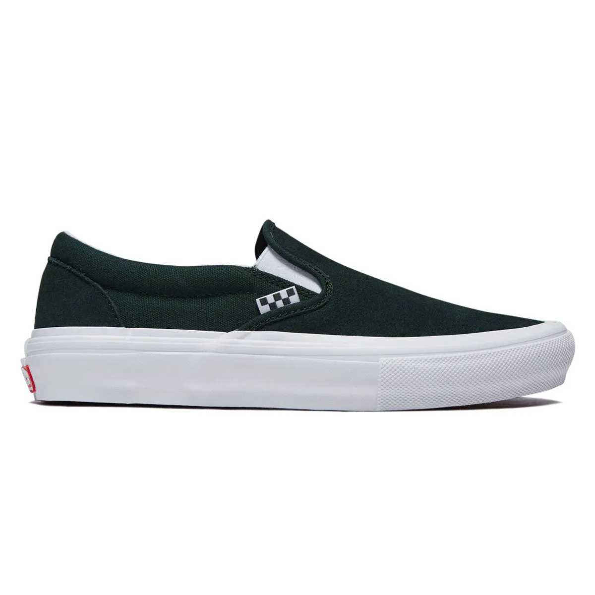 Vans Skate Slip-on Shoes - Green/White Lightweight Feel Slip Free