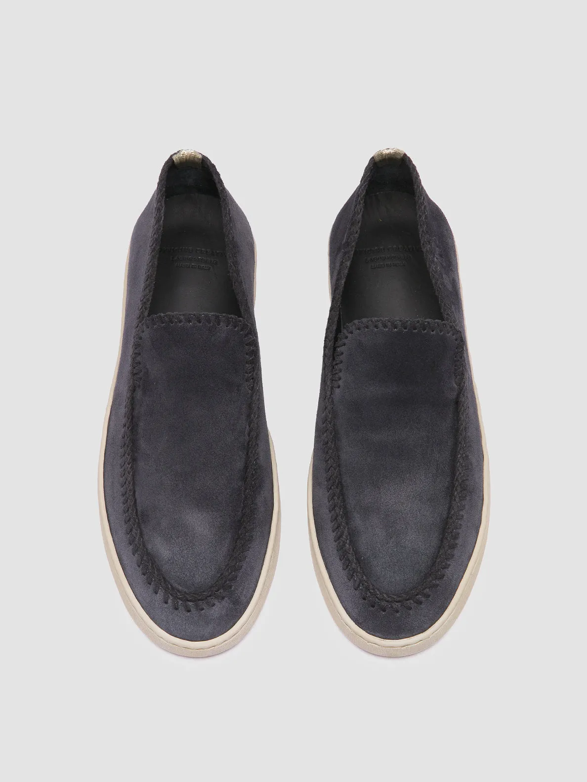 Soft Material Retro Touch HERBIE 011 - Navy Suede Penny Loafers