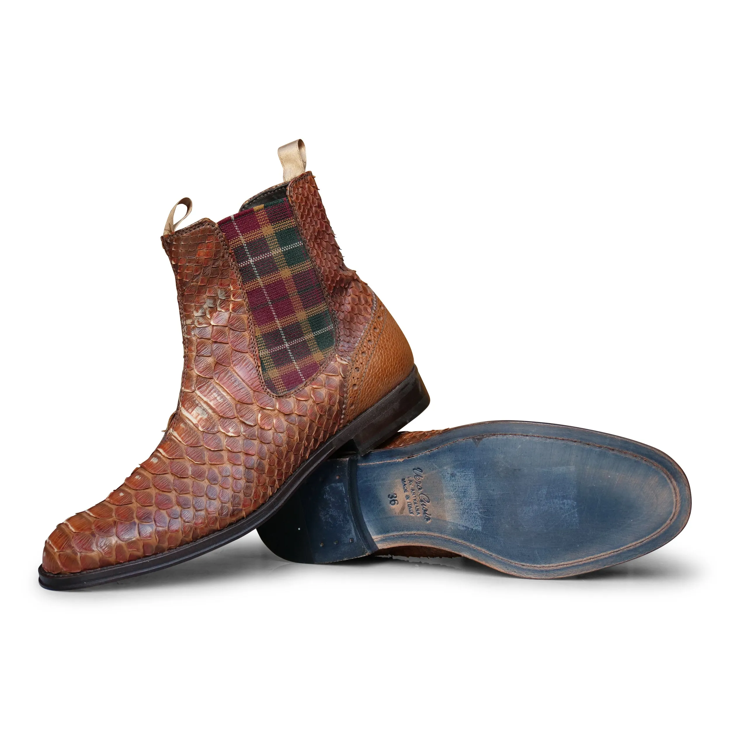 Cold Weather 15152 - Brown Snake Skin Chelsea