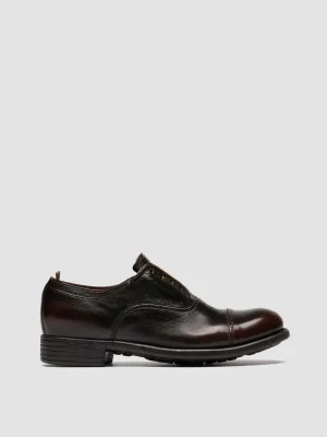 CALIXTE 003 - Brown Leather Oxford Shoes Chic Look