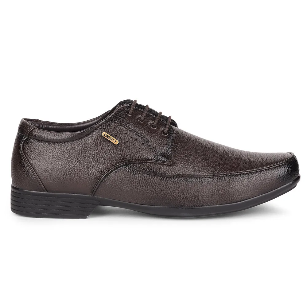 Office To Dinner Fortune By Liberty HIL-10 Formal Derby Shoes For Men - Brown
