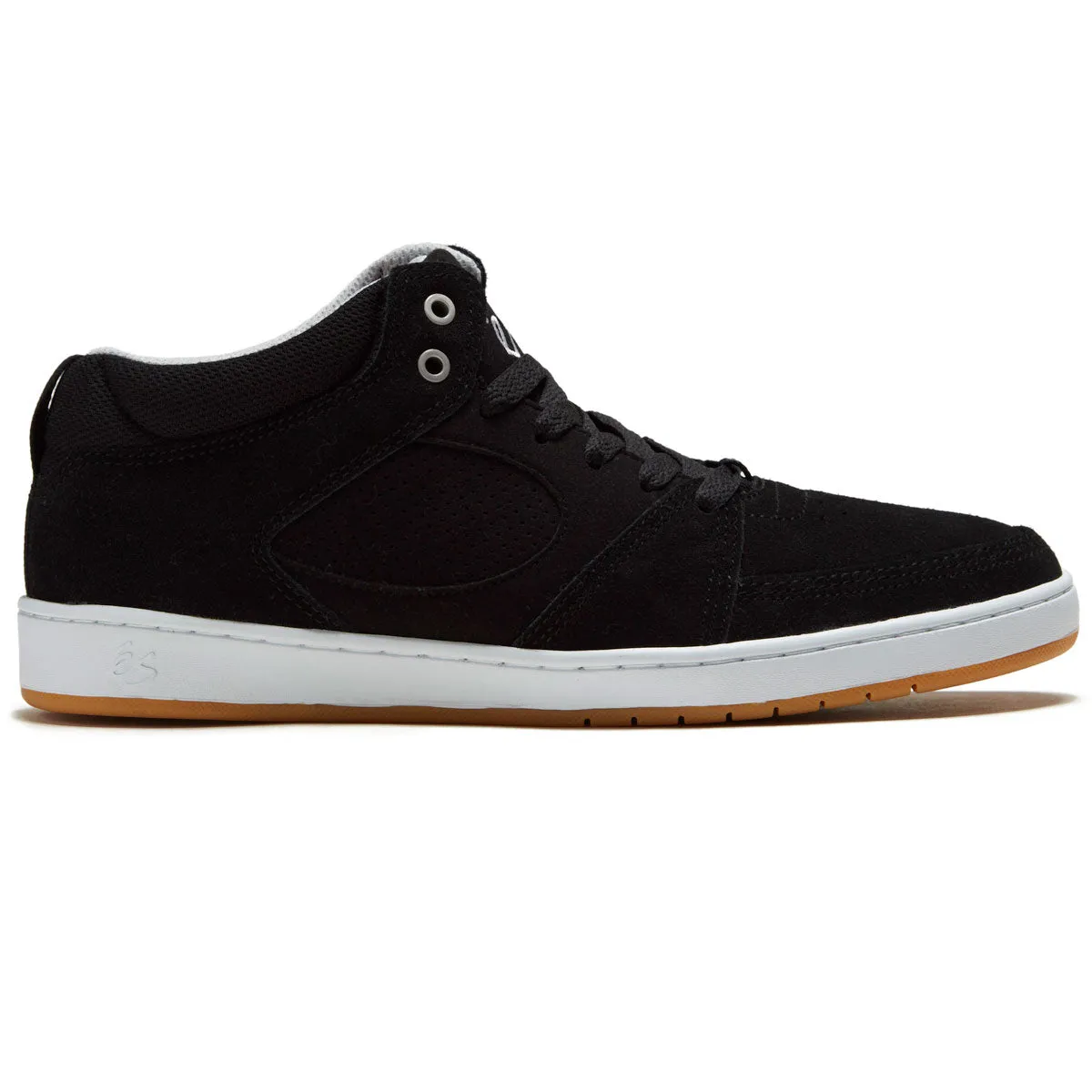 eS Accel Slim Mid Shoes - Black/White/Silver Adjustable Strap