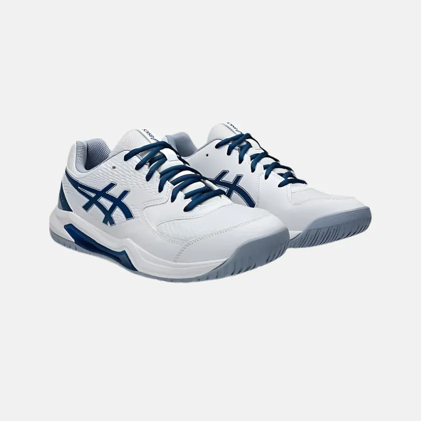 City Style Asics GEL-DEDICATE 8 Men's Tennis Shoes -White/Mako Blue