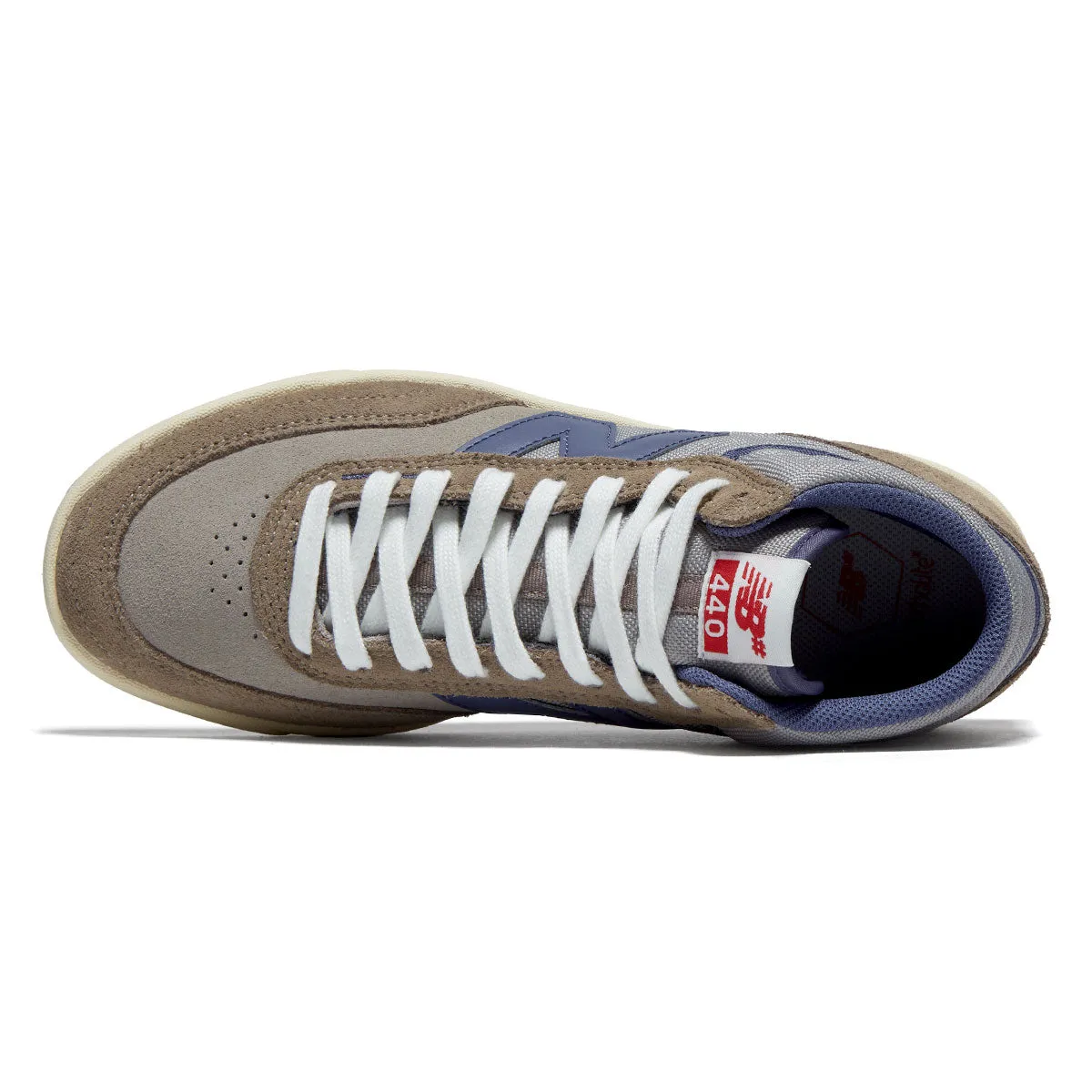 Advanced Cushioning Low Top Style New Balance 440 Hi V2 Shoes - Mushroom/Indigo