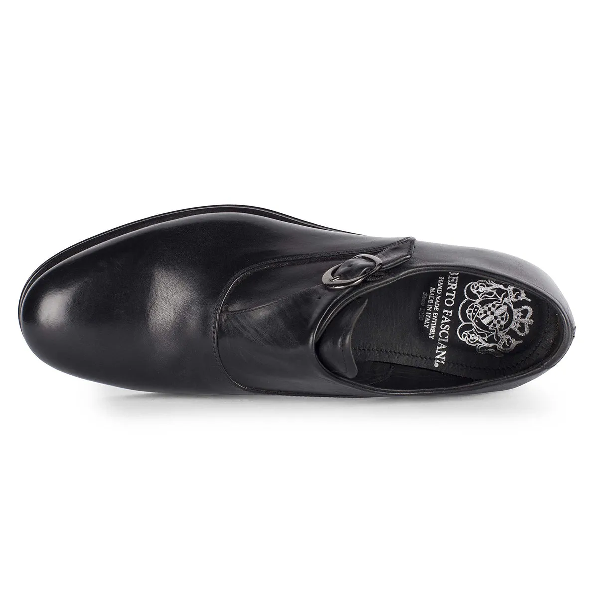 Mid Heel JASON 49020<br>Monkstrap in black leather