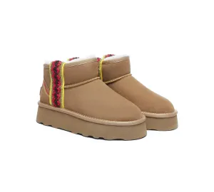 AUSTRALIAN SHEPHERD? UGG Boots Sheepskin Wool Ankle Platform Tazzy Vance Snow Survival Chilly Walk