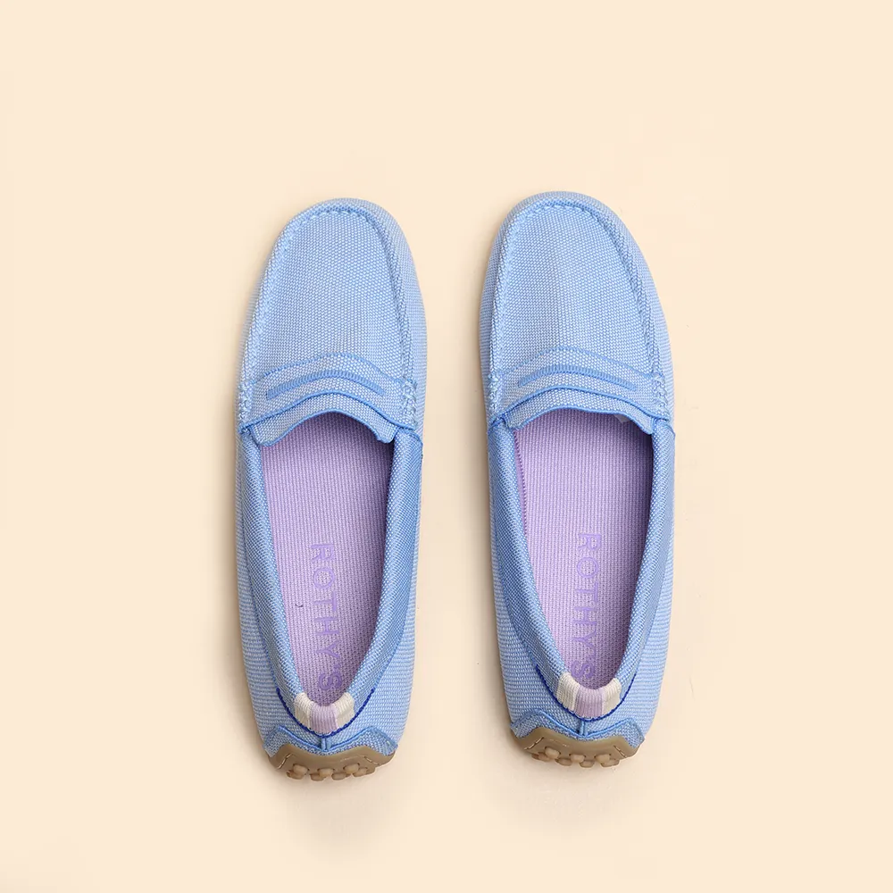Rothy - The Driver - Blue Flexible Design Comfortable Leather Slip-ons