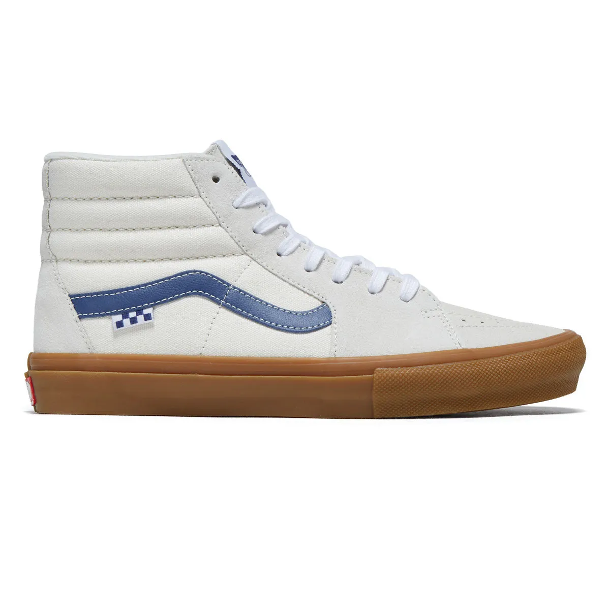 Vans Skate Sk8-hi Shoes - Marshmallow/Blue/Gum Performance Skate Fit Quick Fasten