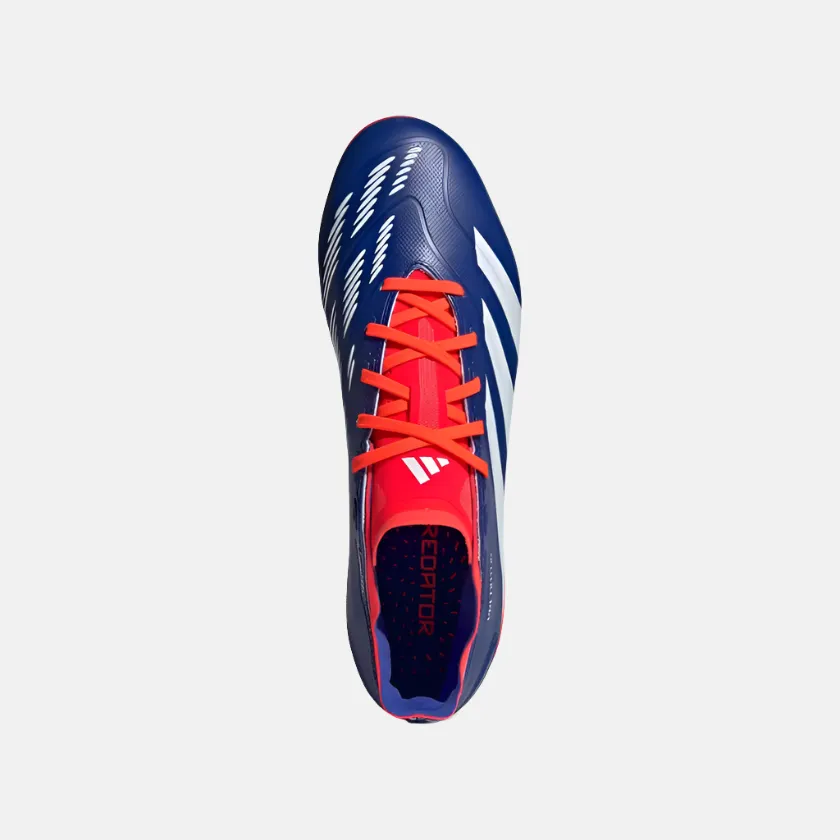 Adidas Predator League Firm Ground Men's Football Shoes -Lucid Blue/Cloud White/Solar Red Field Session