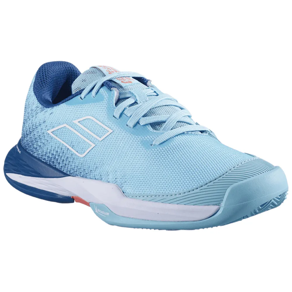 Flat Grip Babolat Jet Mach 3 Clay Court Tennis Shoes (Boys) - Angel Blue