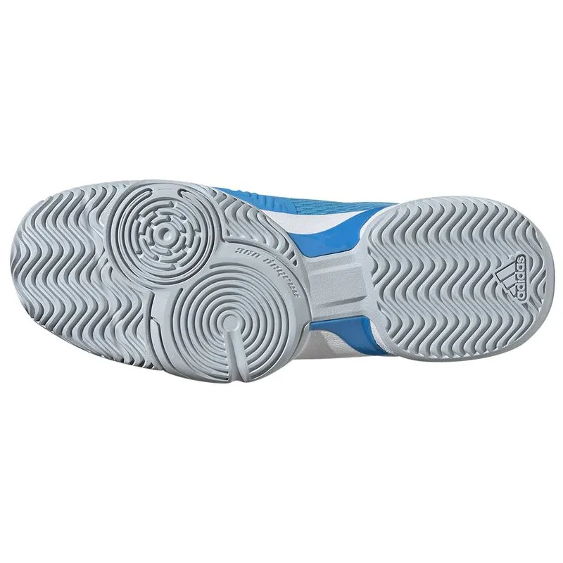 Well Padded Athletic Design adidas Barricade Tennis Shoes (Junior) - Blue/White