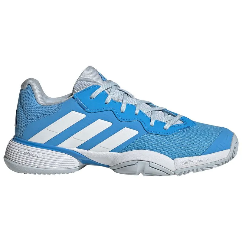 adidas Barricade Tennis Shoes (Junior) - Blue/White Slip Resistant Stable Structure