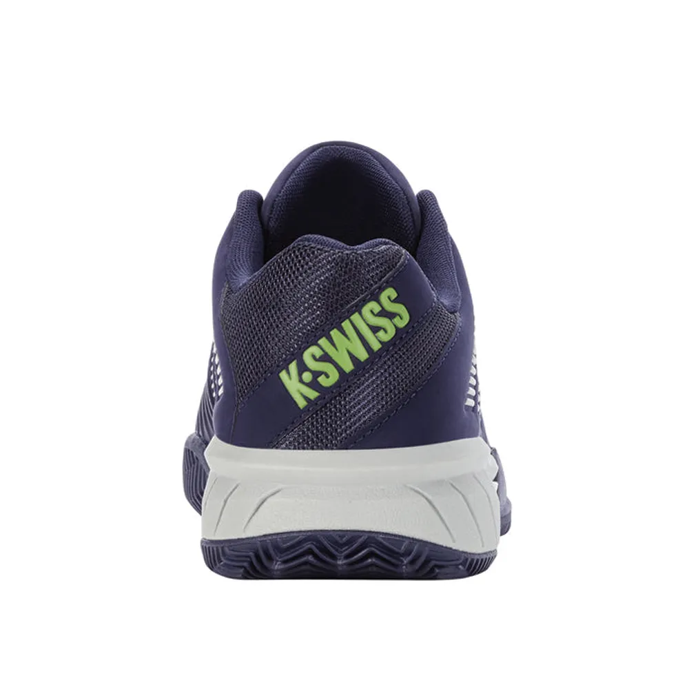 Motion Balance Cushioned Insole K-Swiss Express Light 3 HB Tennis Shoes (Mens) - PEACOAT/GRAY VIOLET/LIME GREEN