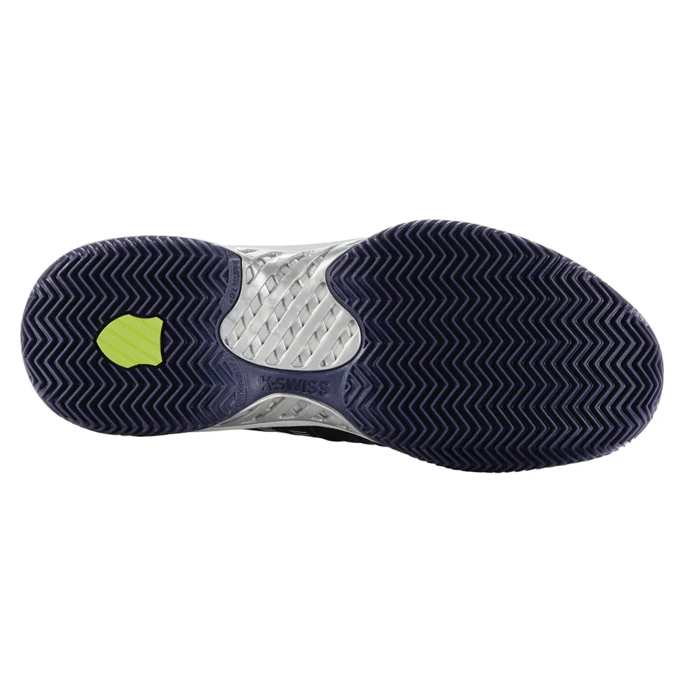 Quick lacing Comfortable Run K-Swiss Express Light 3 HB Tennis Shoes (Mens) - PEACOAT/GRAY VIOLET/LIME GREEN