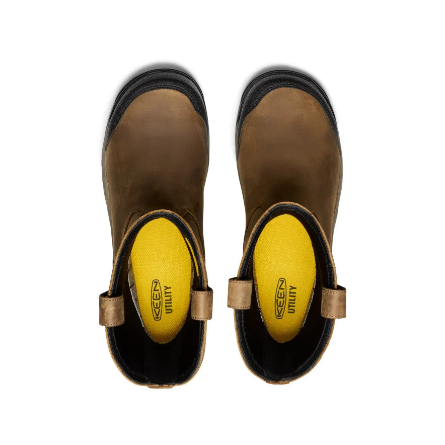 Men's Evanston Pull-On Waterproof Boot (Carbon Toe)  |  Bison/Black Durable Hiking Boot