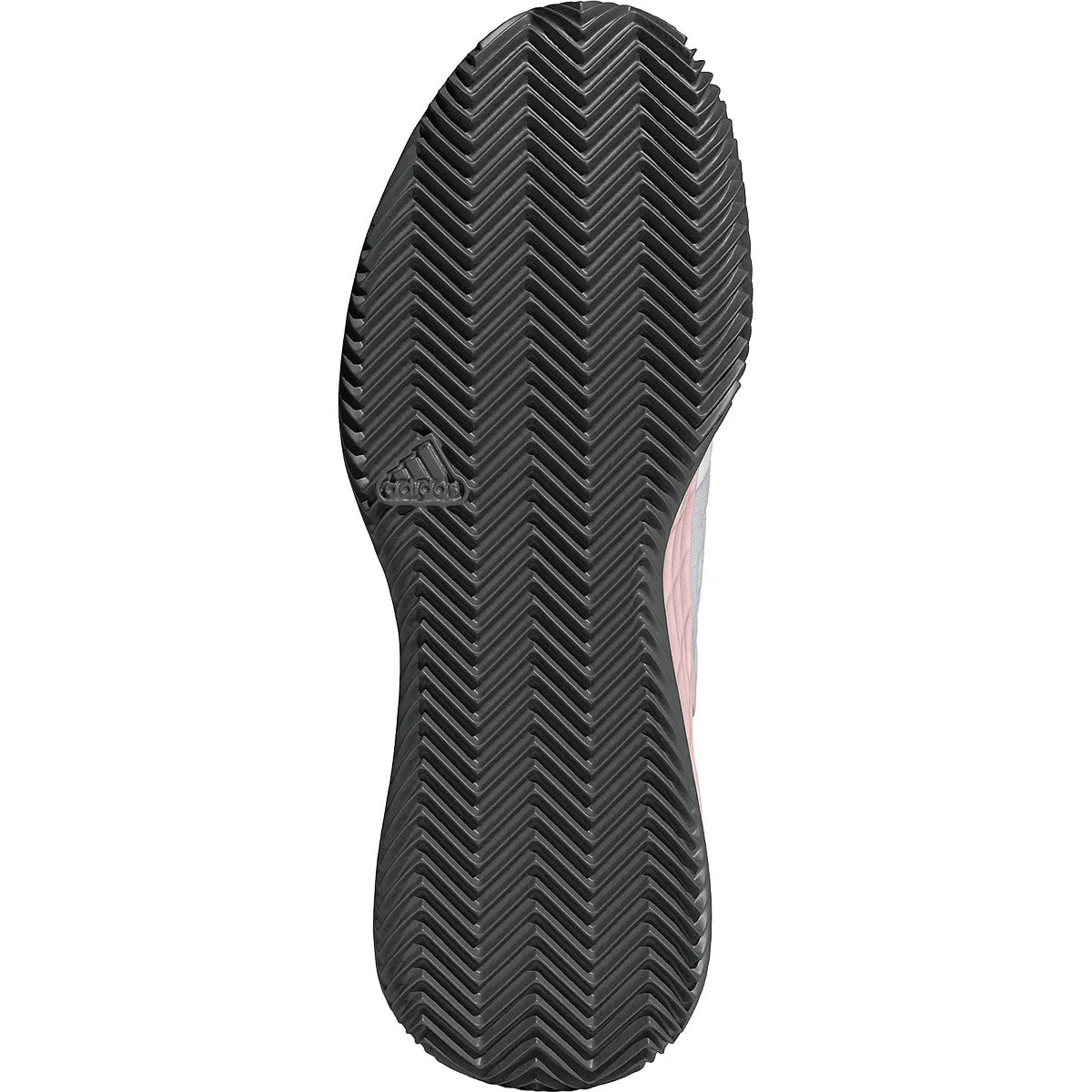 Adidas Ubersonic 4.1 Clay Court Tennis Shoes (Ladies) - White/Grey Four/Sandy Pink Metallic Athletic Design