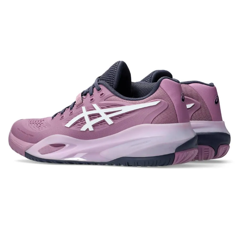 Firm Sole Arch support Asics Gel Resolution X Women's Tennis Shoe (Ube/White)
