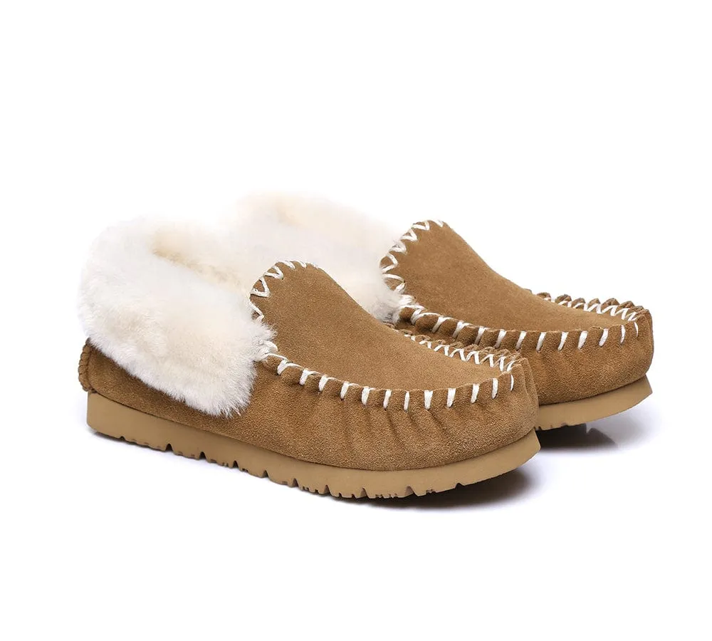 Slip Ease Instant Walk Fit AUSTRALIAN SHEPHERD? UGG Slippers Sheepskin Wool Ankle Popo Moccasins