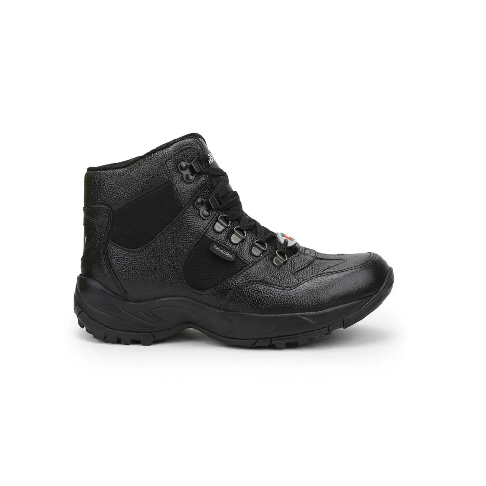 Freedom Casual (Black) Defence Hiking/Trekking Ankle Shoes SHAURYA By Liberty High Altitude Fit Trail Walk