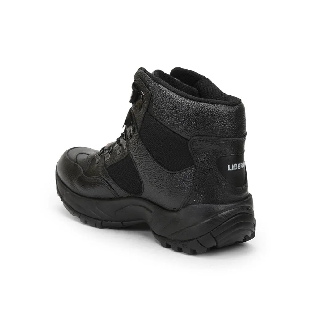 Heavy Cushion Heavy Load Support Freedom Casual (Black) Defence Hiking/Trekking Ankle Shoes SHAURYA By Liberty