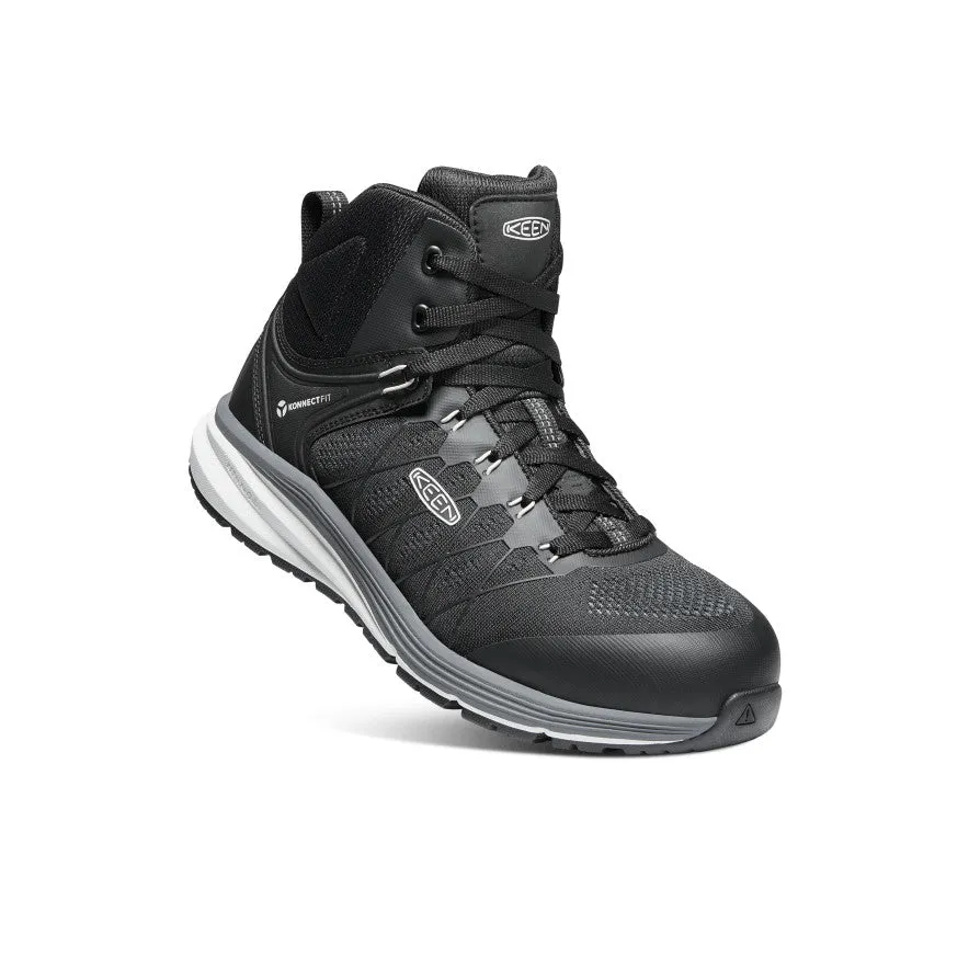 Performance Trail Sturdy Leather Men's Vista Energy Mid (Carbon Toe)  |  Vapor/Black