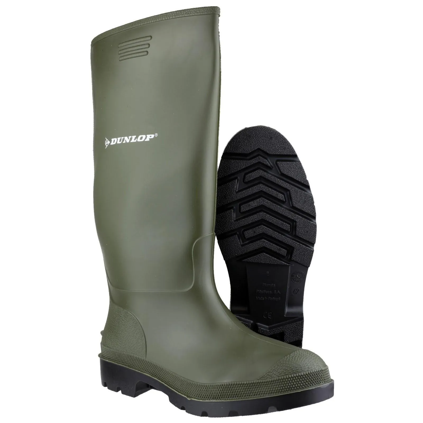 Dunlop Mens Pricemastor Wellington Green Quick Footwear