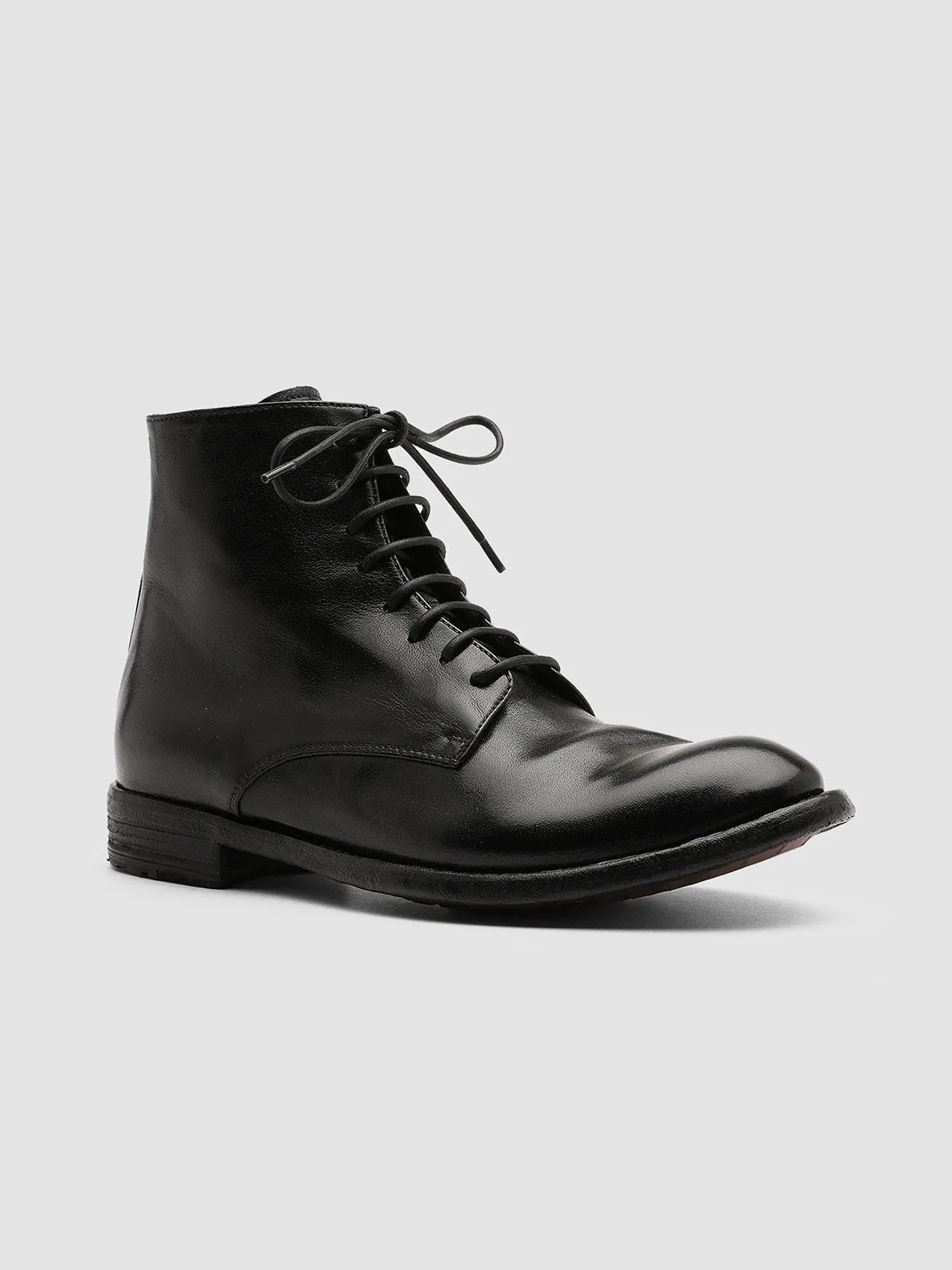 Dad Pick Comfort Padding LEXIKON 123 - Black Zipped Leather Ankle Boots