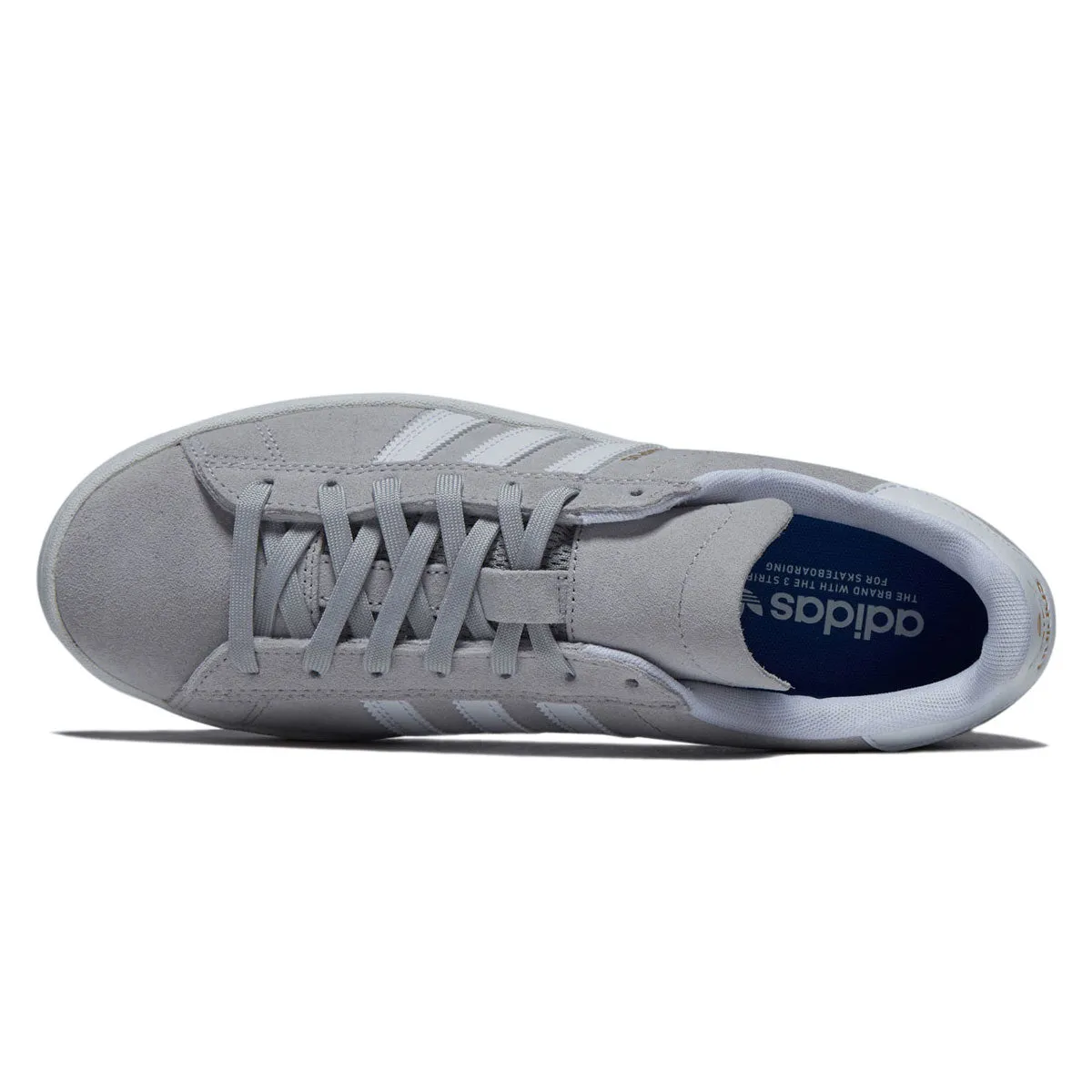 Adidas Campus Adv Shoes - Grey/Ftwr White/Gold Metallic Simple Wear Performance Fit