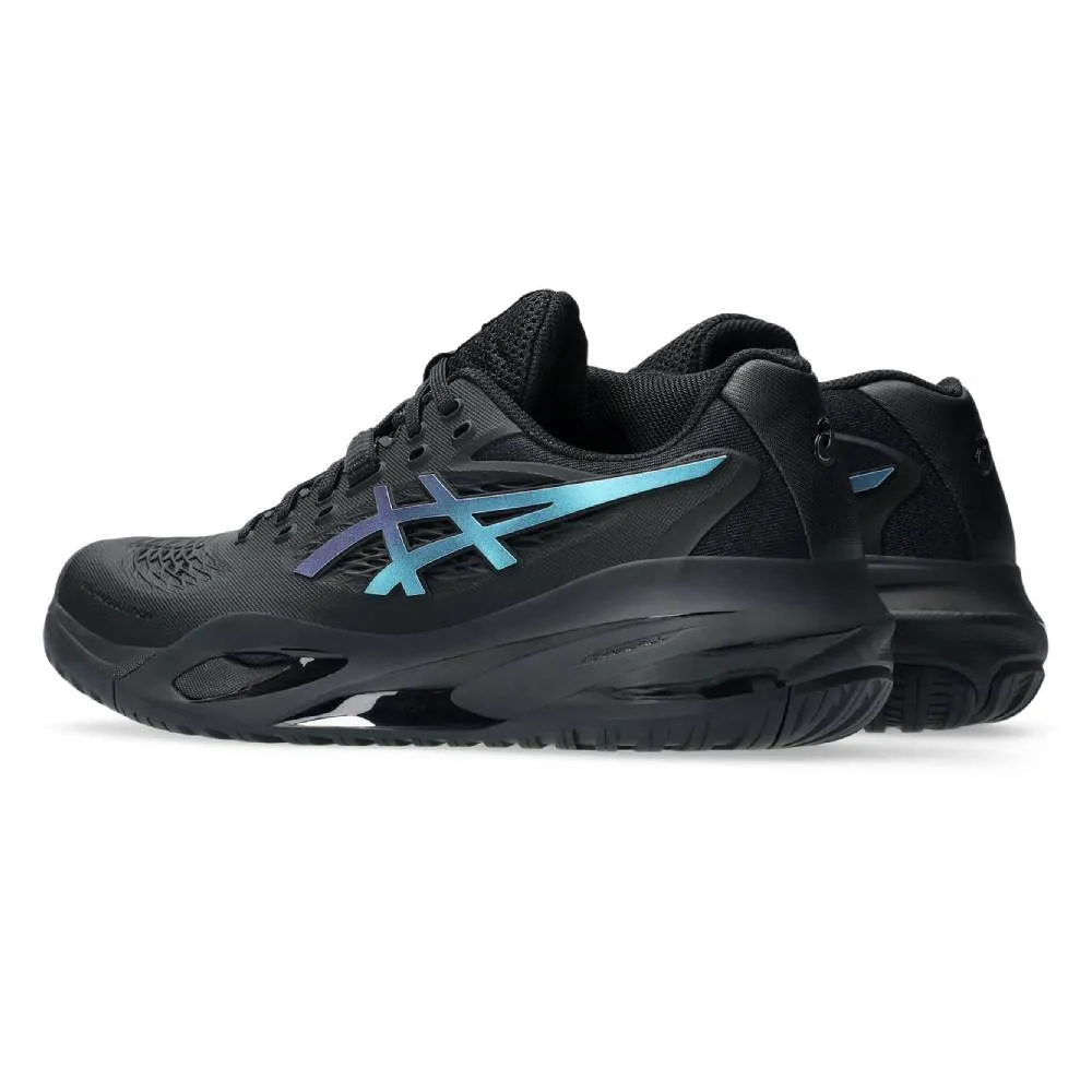 Asics Gel Resolution X Night Energy Women's Tennis Shoe (Black/Prism Blue) Quick Movement Foot Fit
