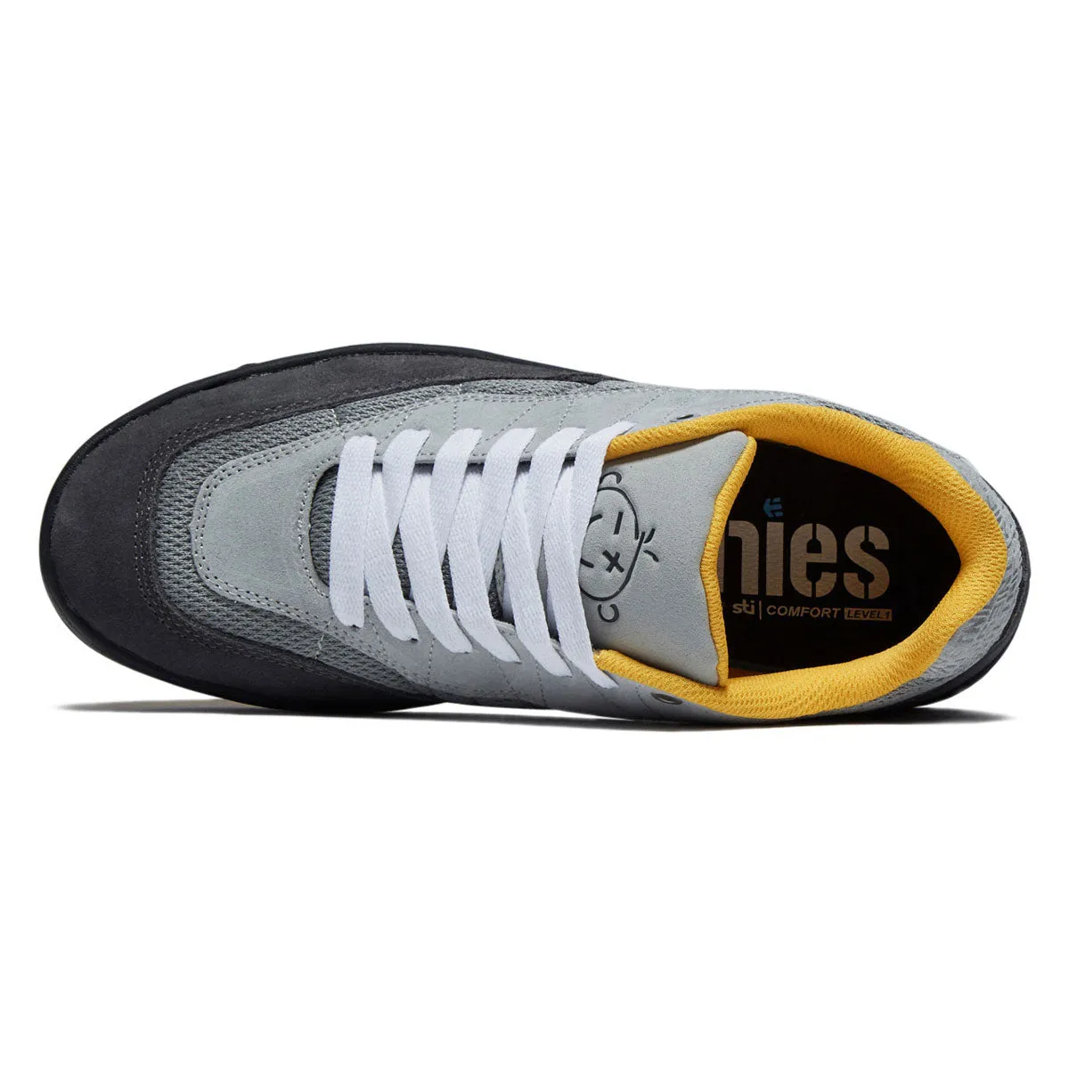 Freestyle Action Ride Breathable Ride Etnies Snake Shoes - Grey/Grey/Yellow