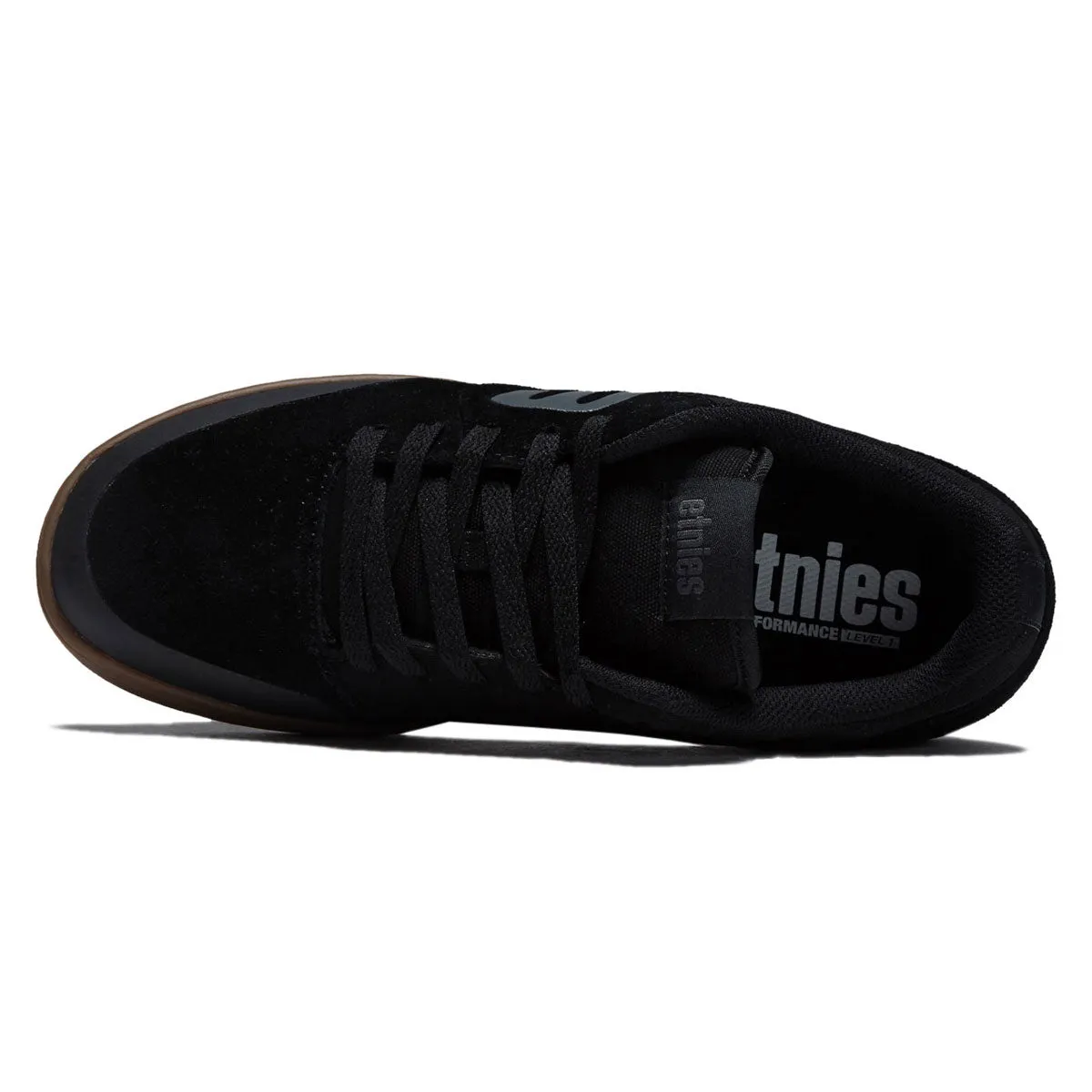 Moisture wicking Etnies Marana Shoes - Black/Gum/Dark Grey