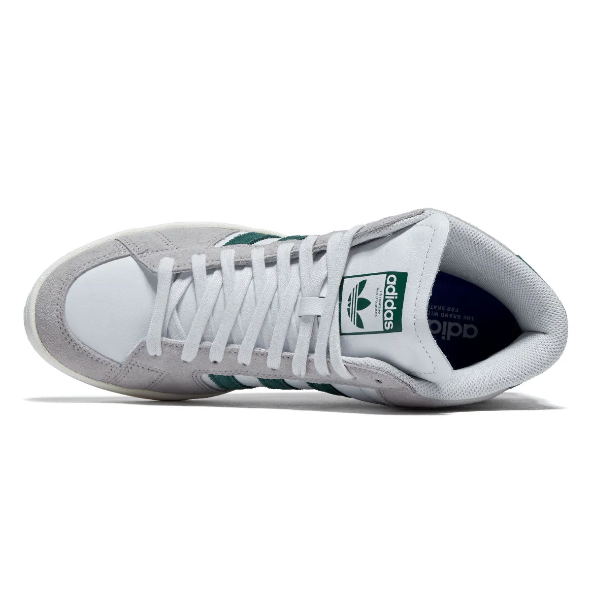 High Top Design Adidas Superskate Shoes - Granite/Green/Crystal White