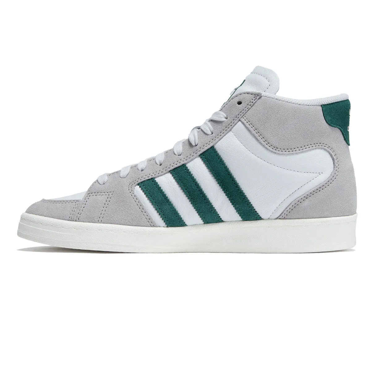 Light Traction Adidas Superskate Shoes - Granite/Green/Crystal White