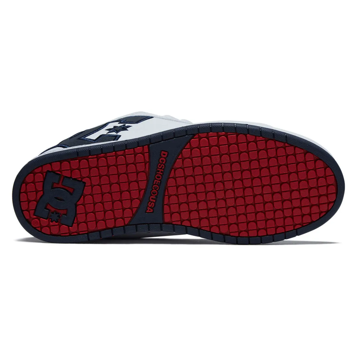 Toe Space DC Court Graffik Shoes - White/Navy/Red