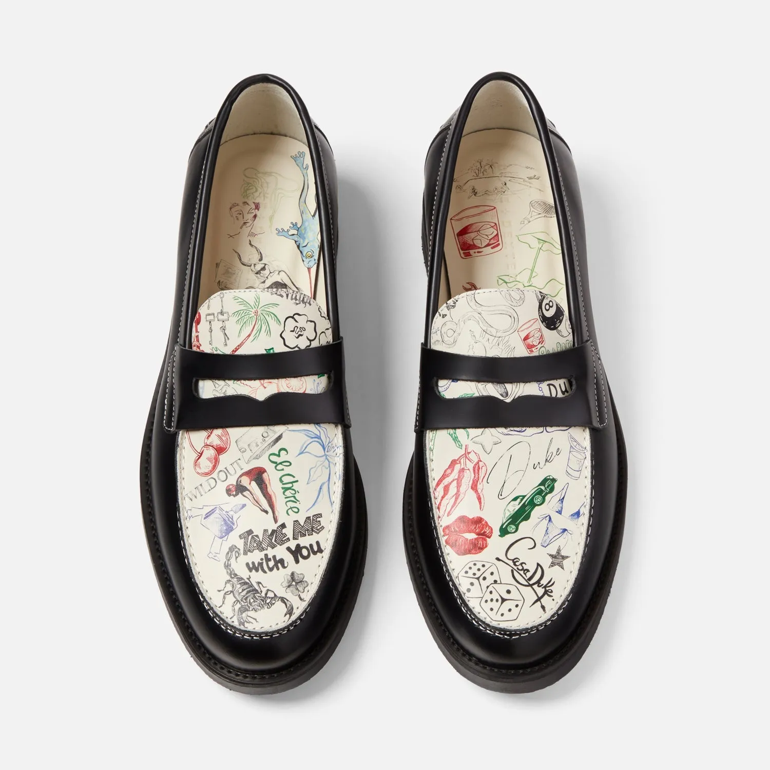 Wilde Sketch Penny Loafer - Men's Adjustable Marathon Fit