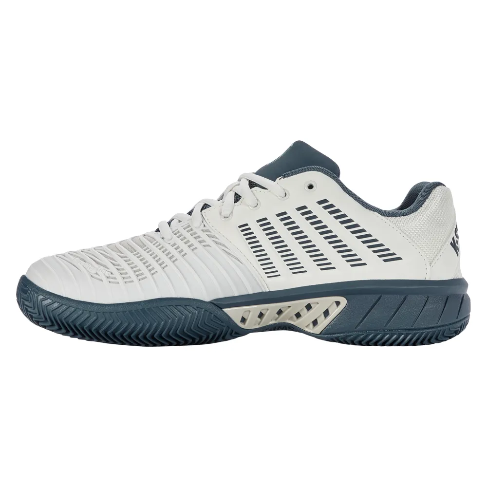 K-Swiss Express Light 3 HB Tennis Shoes (Mens) - Star White/Moonstruck/Indian Teal Breathable knit