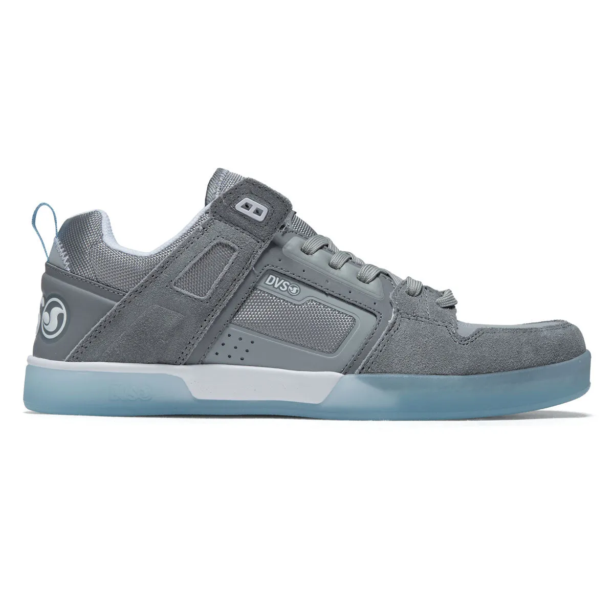 Anti Slip Design DVS Comanche LT Shoes - Wild Dove/Grey/Blue Suede