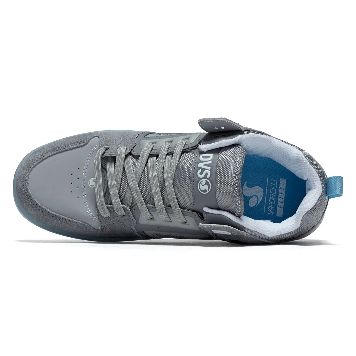 Stretchable Mesh DVS Comanche LT Shoes - Wild Dove/Grey/Blue Suede