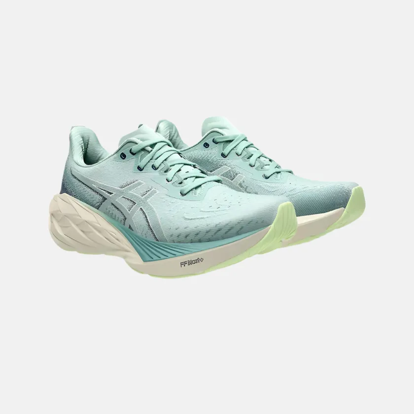 ASICS NOVABLAST 4 Men's Running Shoes - Light Celadon/Blue Expanse relay race running option