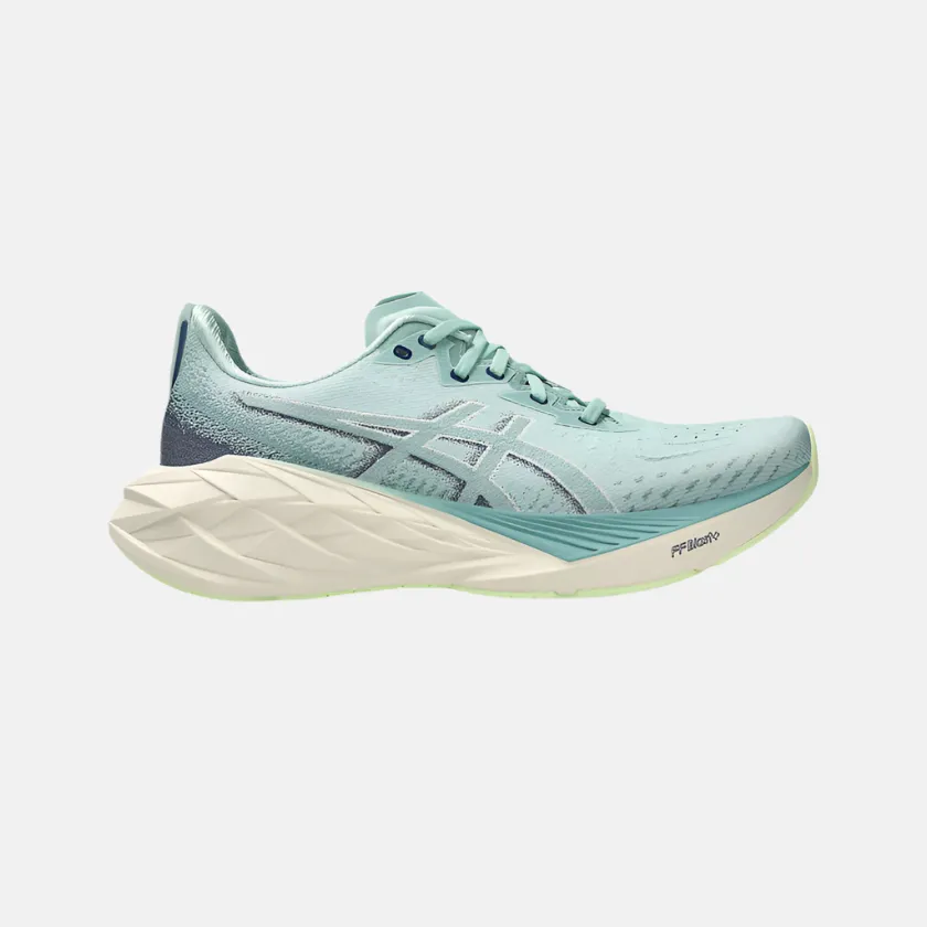 ASICS NOVABLAST 4 Men's Running Shoes - Light Celadon/Blue Expanse Zip Up stretchy - material - flexibility shoes